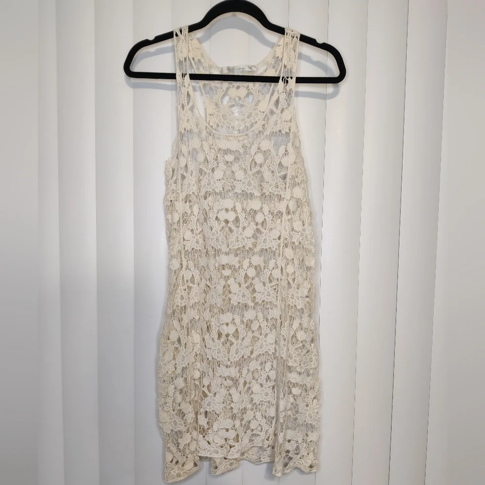 Lauren Conrad Cream Lace Cover Up Dress - Picture 1 of 3